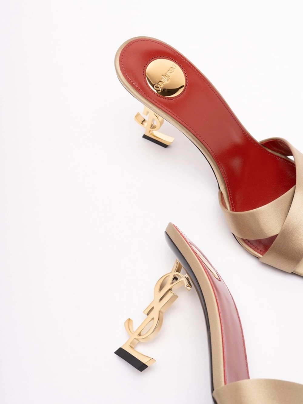 SAINT LAURENT Opyum YSL logo heels sandals - Picture 5 of 7